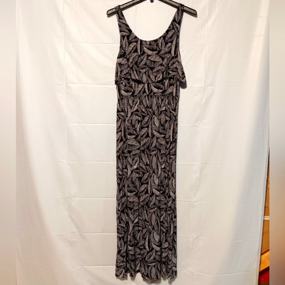 Merona EUC Women's Sleeveless Maxi Dress, Black & White, Size Small